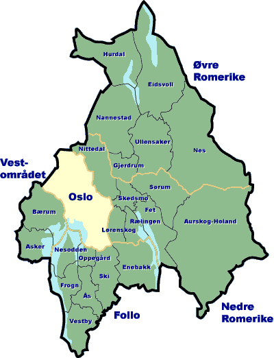 Kommunekart Akershus
